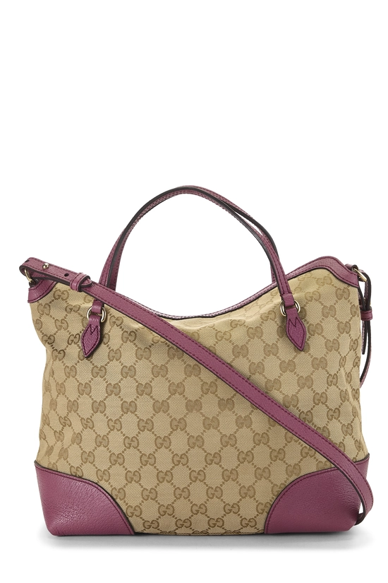 Pink Original GG Canvas Bree Handbag, , large image number 3