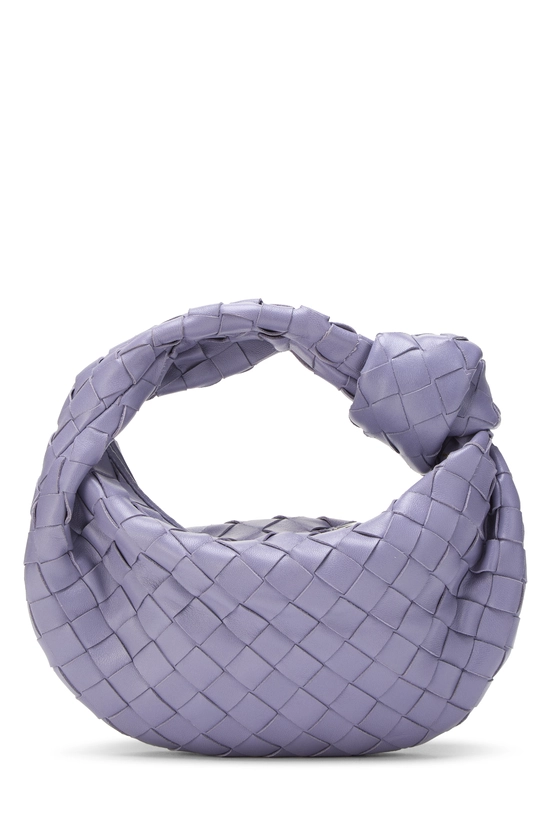 Purple Intrecciato Leather Jodie Mini, , large image number 3