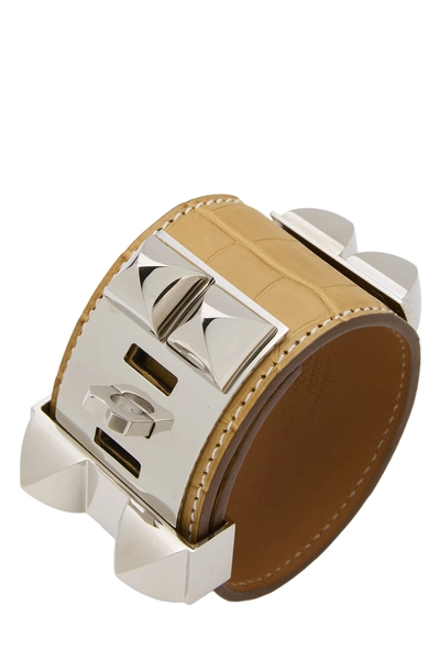 Beige Alligator Collier De Chien Small