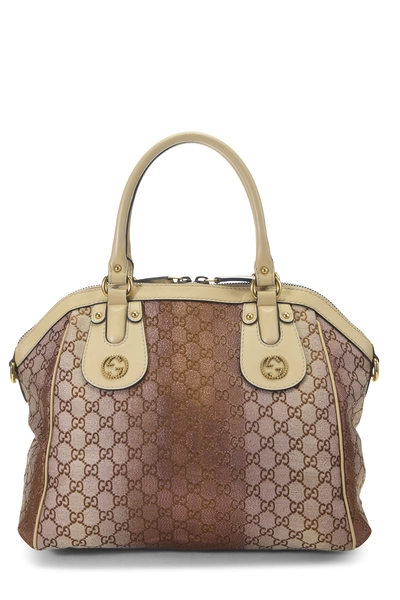 Gucci Beige GG Lurex Scarlett Dome Handbag Medium