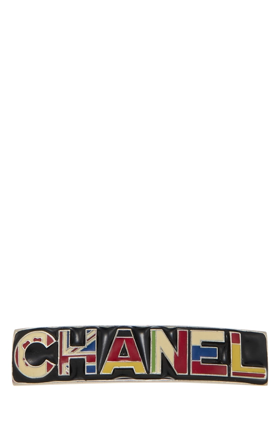 Multicolor Silver Logo Barrette, , large image number 0