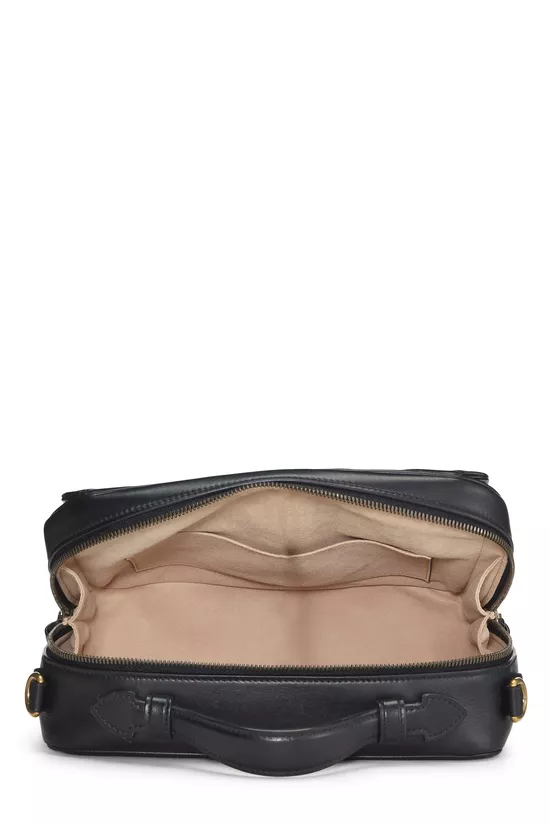 Black Leather GG Marmont Top Handle Shoulder Bag Small, , large image number 5