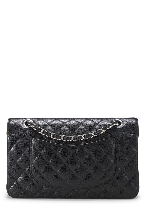 Black Quilted Caviar Classic Double Flap Medium, , large image number 3