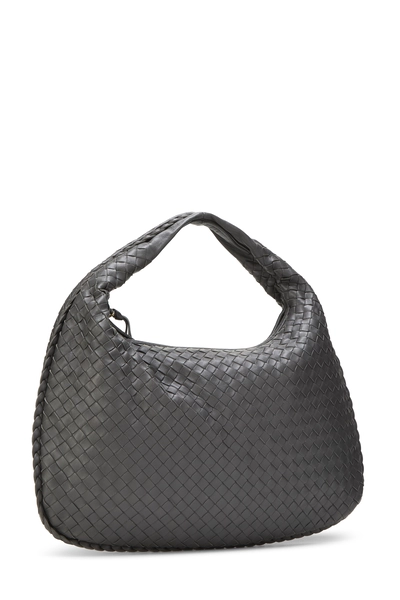 Grey Intrecciato Veneta Hobo Medium, , large