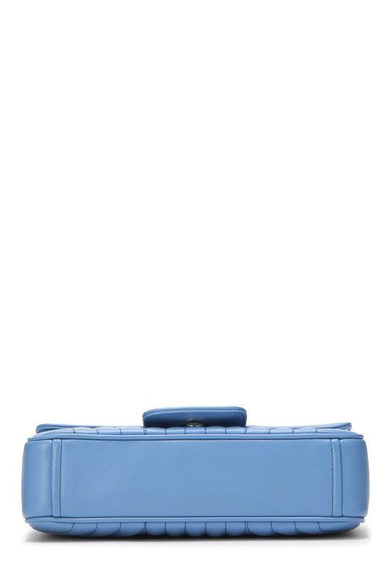 Blue Calfskin Diagramme Flap Bag Small, , large image number 4