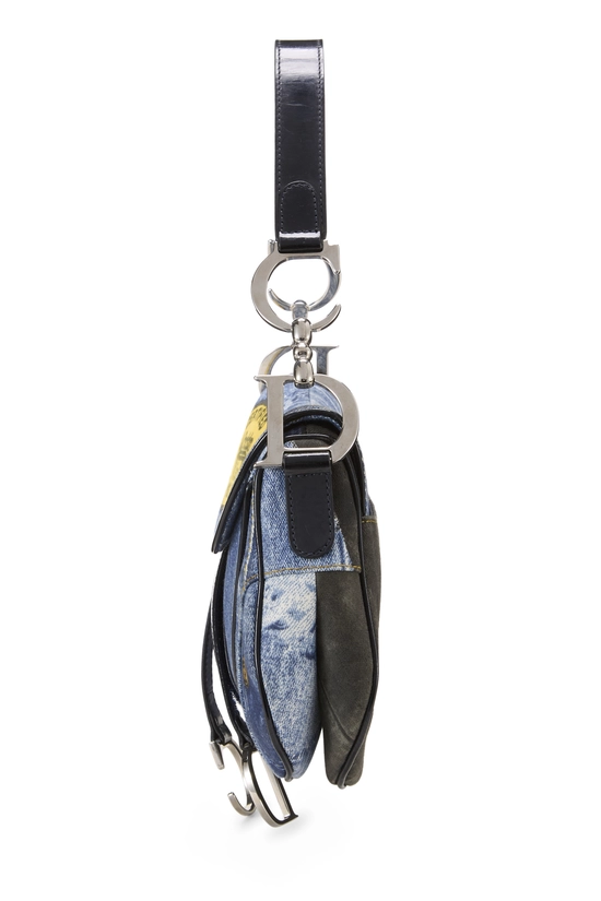 Blue Denim Diorella Double Saddle Bag, , large image number 2