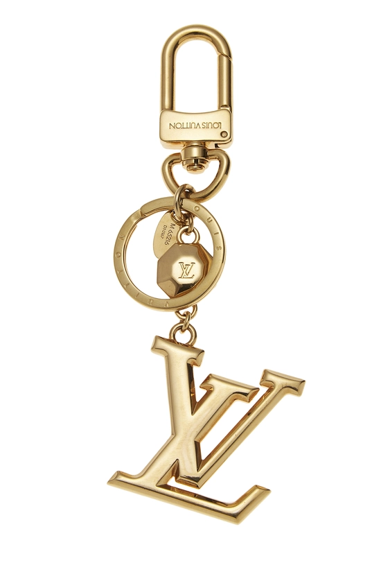 Gold Monogram Facettes Key Holder, , large image number 0