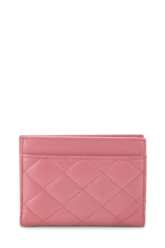 Pink Lambskin Compact Wallet, , large image number 2
