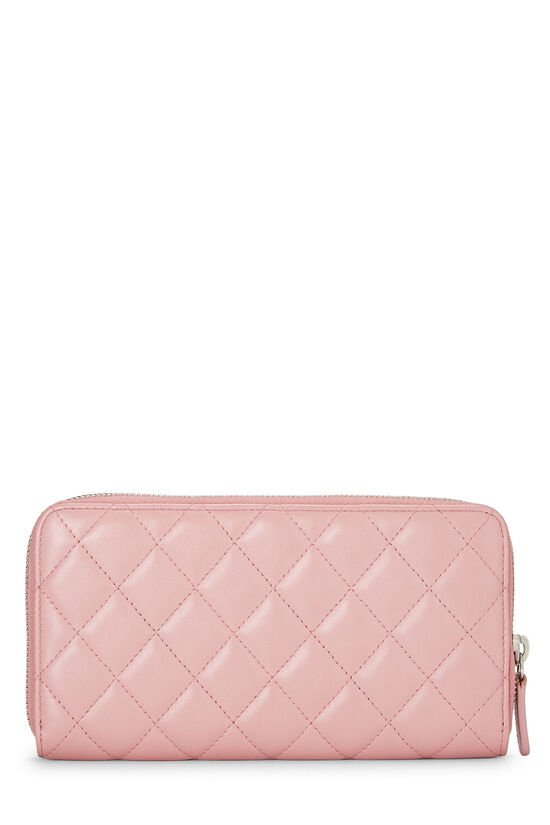 Pink Quilted Lambskin Wallet, , large image number 2