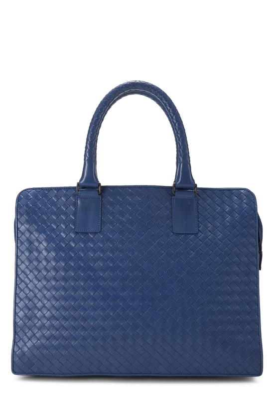 Blue Intrecciato Briefcase, , large image number 0