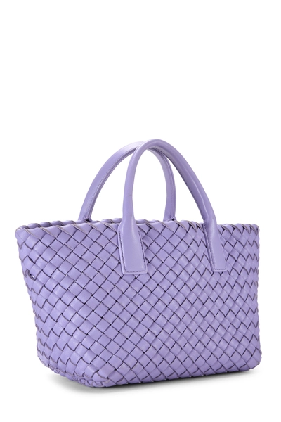 Bottega Veneta Purple Intrecciato Cabat Tote Mini — photo 2
