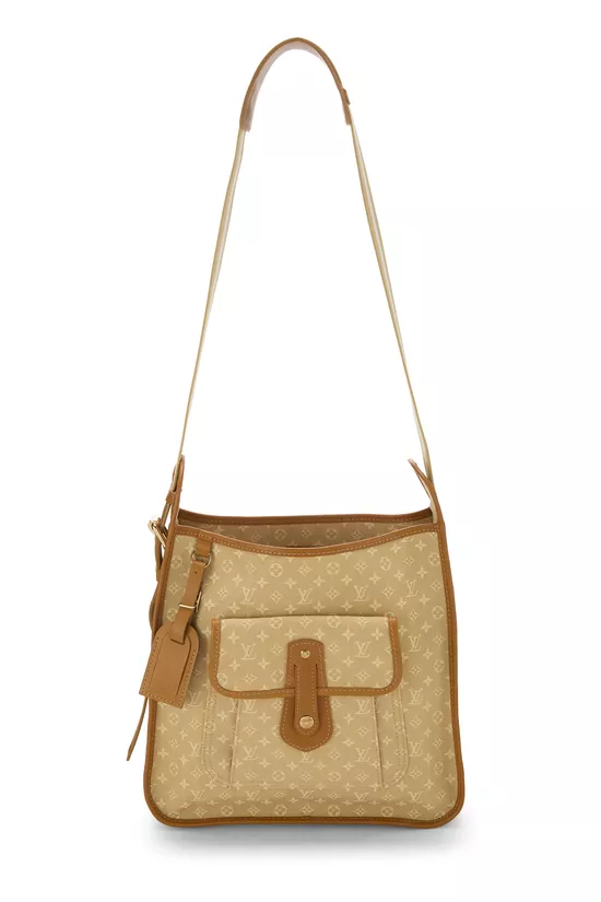Beige Monogram Mini Lin Besace Mary Kate, , large image number 0