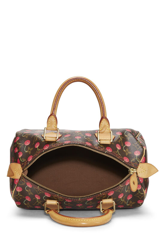 Louis Vuitton, Bags, Louis Vuitton X Takashi Murakami Monogram Cherry  Speedy 25 Handbag Brown