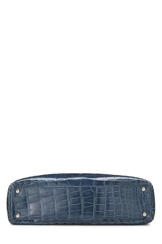 Blue Crocodile Handbag, , large image number 4