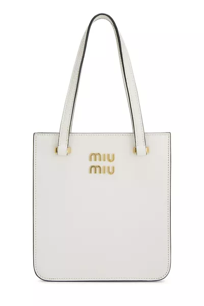 White Calfskin Handbag Small