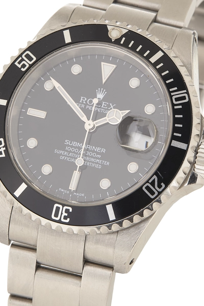 Black Stainless Steel Submariner Date 16610 40mm, , large