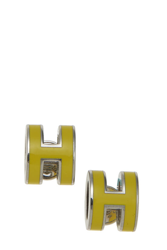 Silver & Yellow "Pop H" Earrings Mini, , large image number 1
