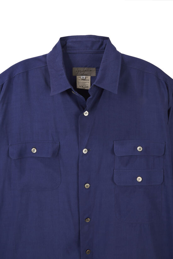 André Leon Talley Yohji Yamamoto Long Sleeve Rayon Three Pocket Shirt, , large image number 2