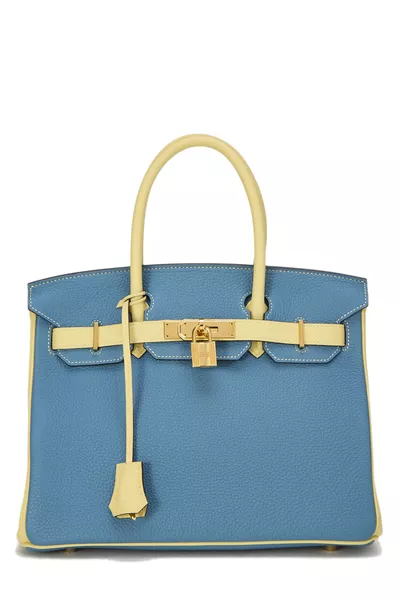 Soufre & Blue Jean Togo Birkin 30 Horseshoe SPO