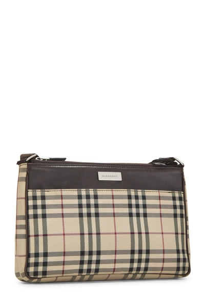 Brown House Check Jacquard Crossbody Small, , large