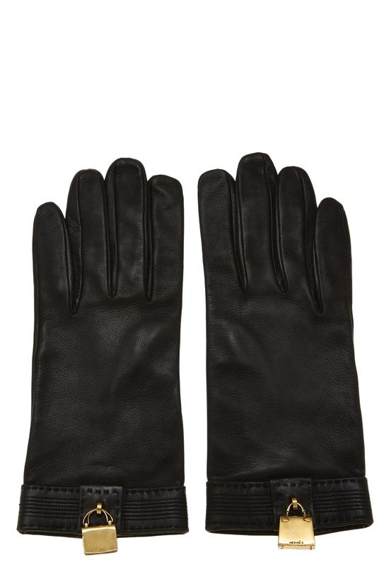 Black Leather Gloves, , large image number 0