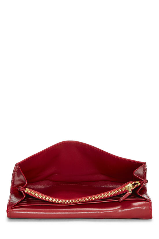 Red Saffiano Vernice Continental Wallet, , large image number 3