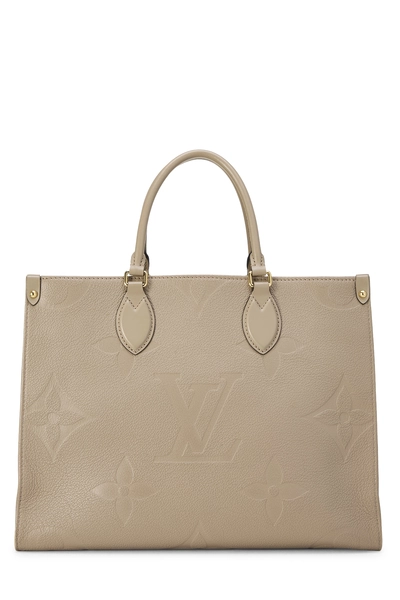 Louis Vuitton Beige Empreinte Giant On The Go MM