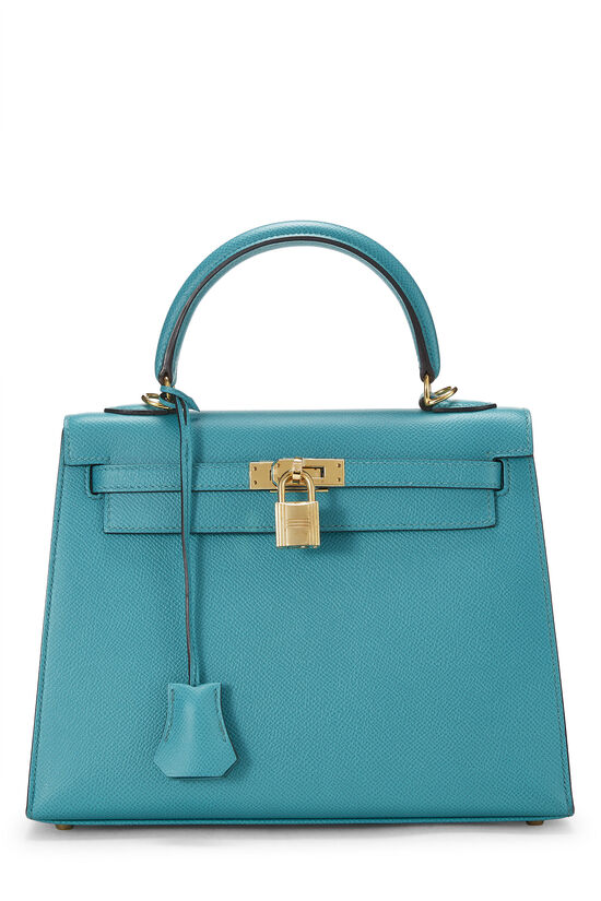 Hermès Blue Paon Epsom Kelly Sellier 25 QGBAEA12BB005
