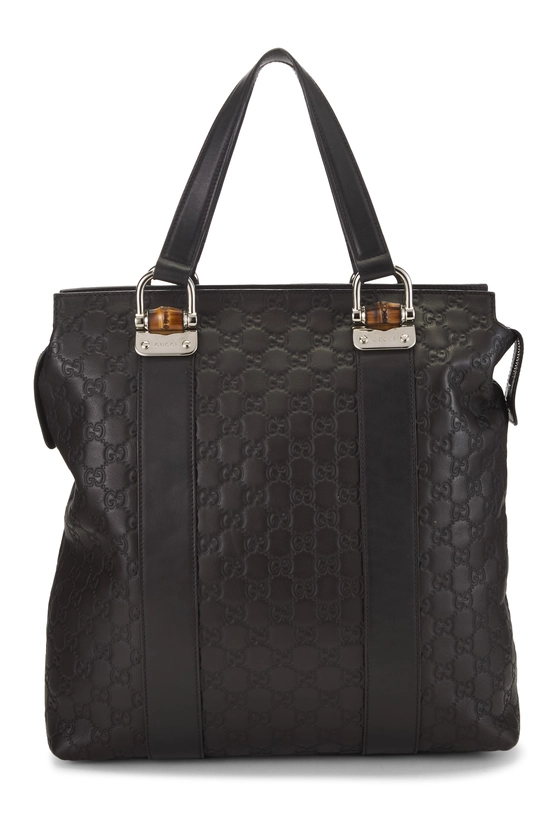 Brown Guccissima Bamboo Bar Tote, , large image number 3