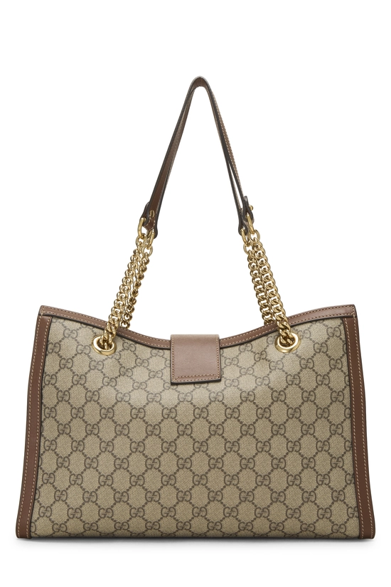 Brown GG Supreme Canvas Padlock Shoulder Bag Medium, , large image number 3