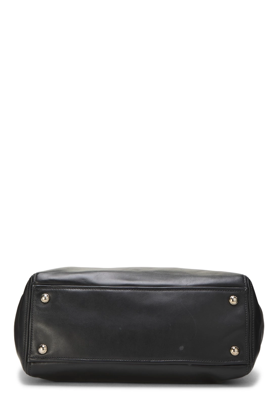 Black Calfskin Double Zip Handbag Medium, , large image number 4