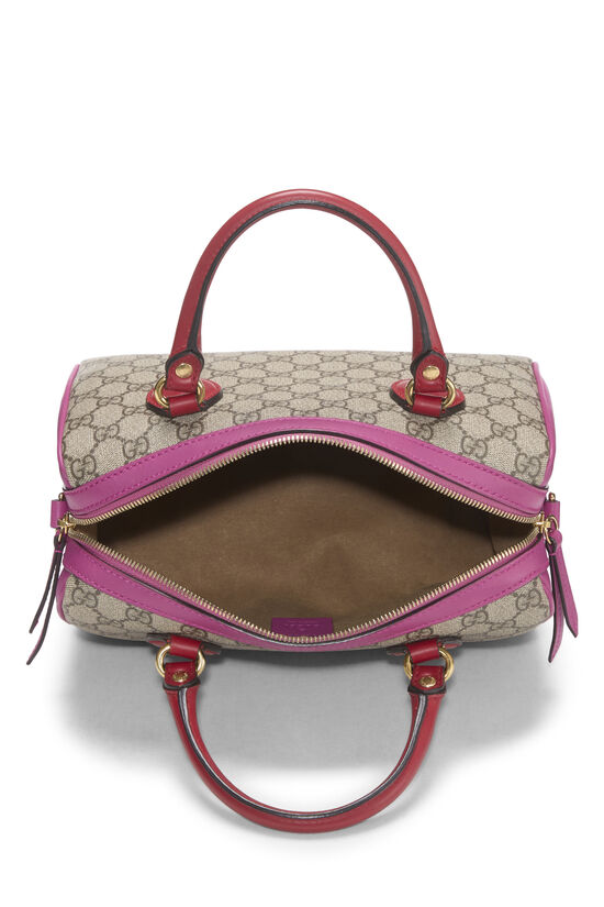 Pre-Owned Red & Pink Original GG Supreme Boston Bag QFB18Z0LMB013