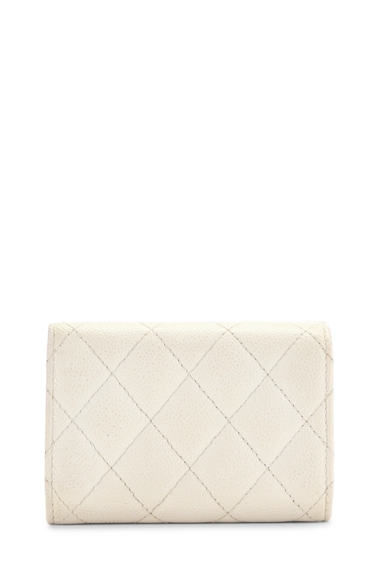 White Caviar Classic Flap Compact Wallet, , large image number 2