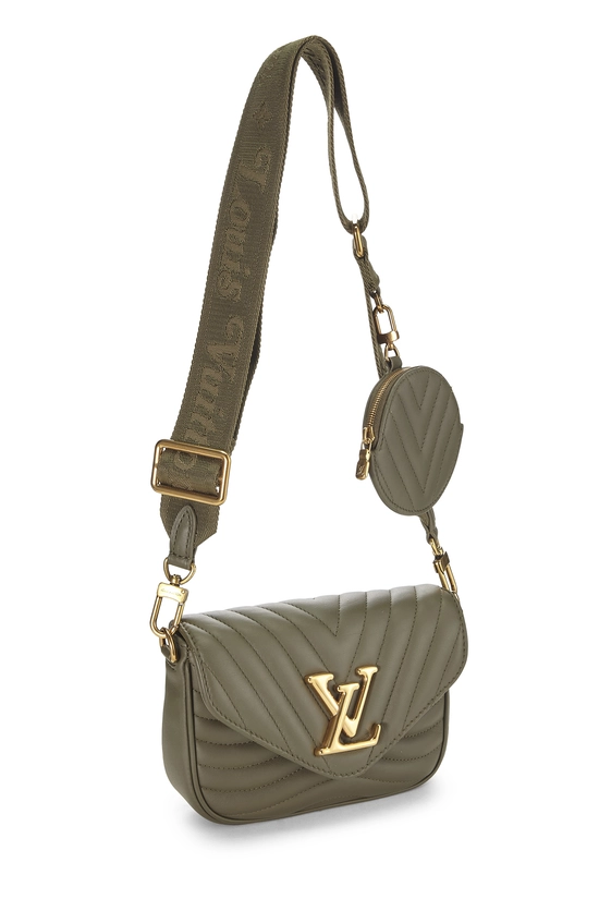 Green Quilted Calfskin New Wave Multi Chain Pochette, , large image number 1