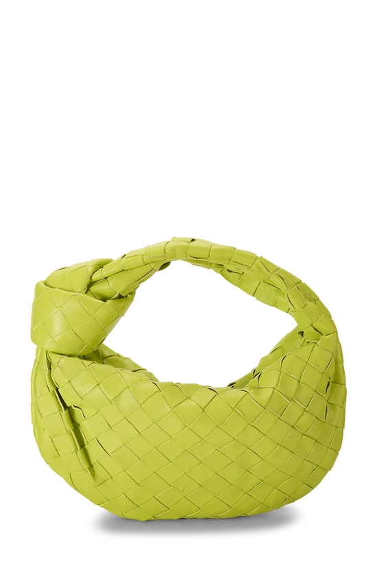 Green Intrecciato Leather Jodie Mini, , large image number 0