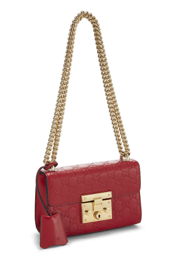 Red Guccissima Leather Padlock Bag Small, , large image number 1