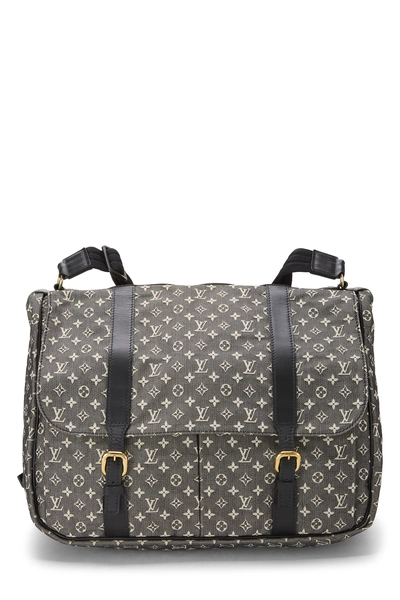 Louis Vuitton Black Monogram Mini Lin Sac Maman
