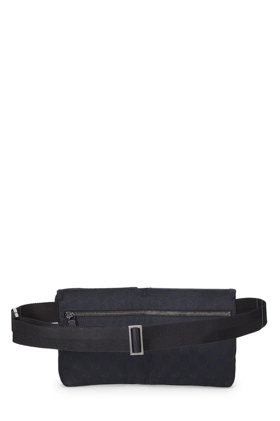 Black GG Canvas Double Pocket Waist Pouch, , large image number 3
