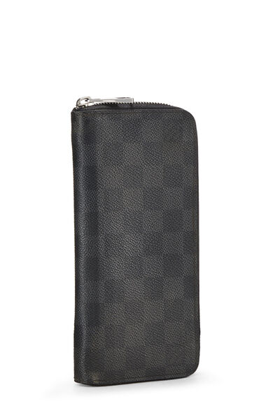 Authentic Louis Vuitton Damier Graphite Long GM double snap wallet