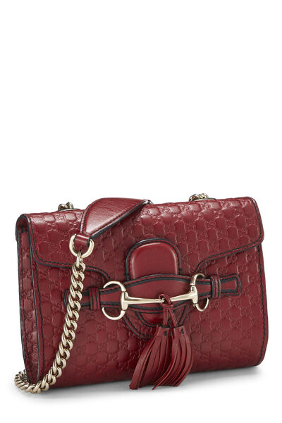Red Microguccissima Leather Emily Crossbody, , large