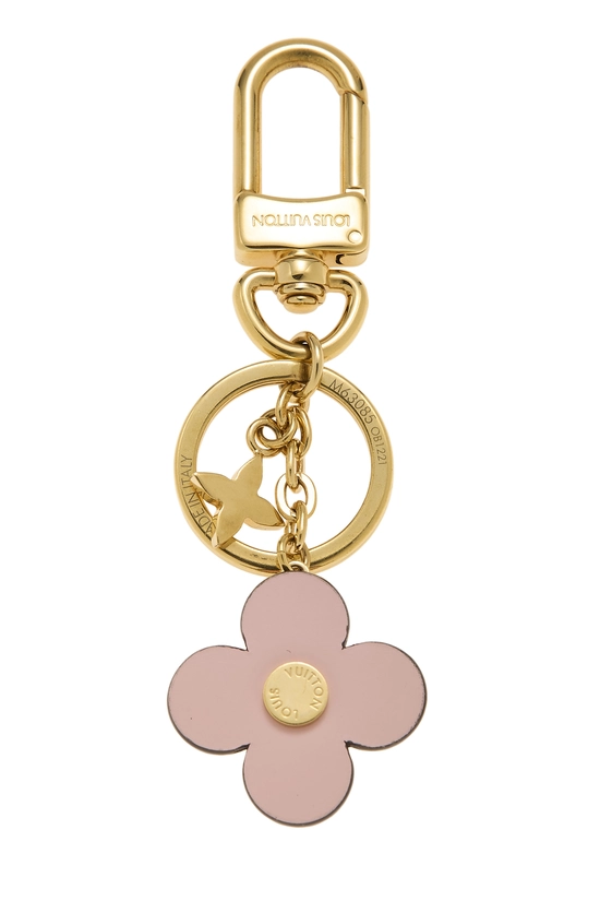 Pink & Gold Blooming Flowers Bag Charm BB, , large image number 1
