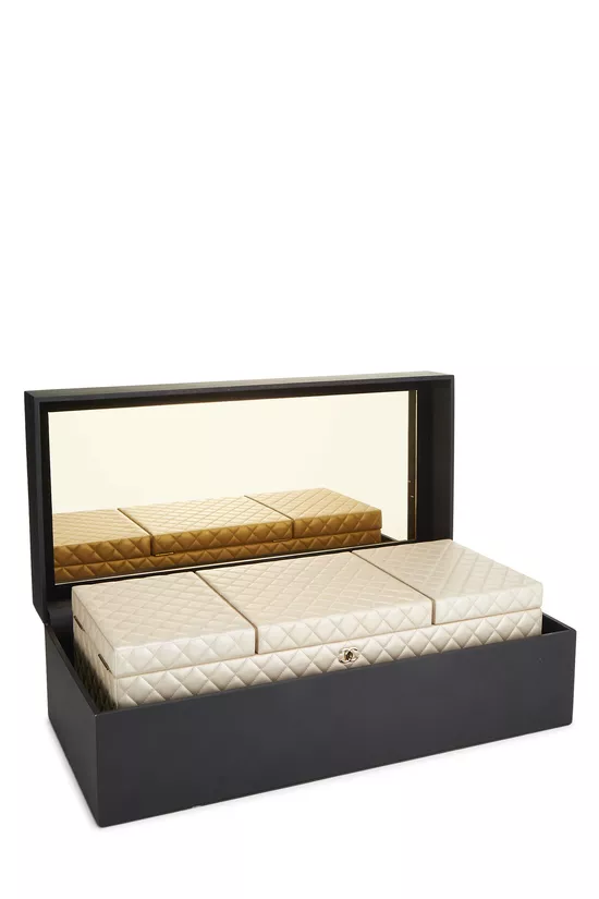 Beige Quilted Lambskin Jewelry Chest Large, , large image number 6