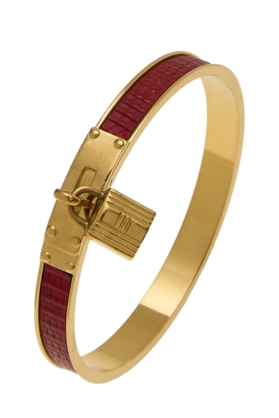 Red Kelly Lock Bangle Narrow