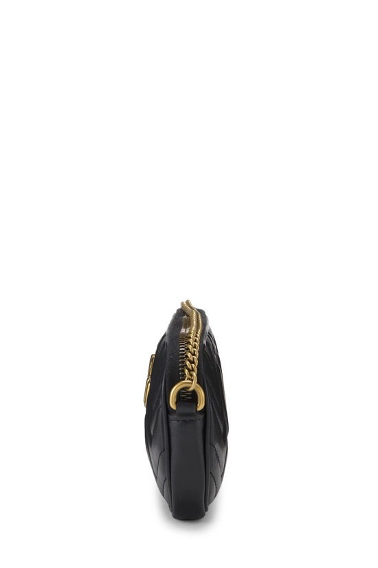 Black Leather GG Marmont Chain Bag Mini, , large image number 2