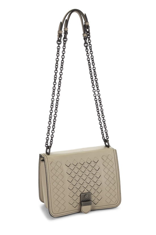 Grey Intrecciato Runway Shoulder Bag, , large image number 1