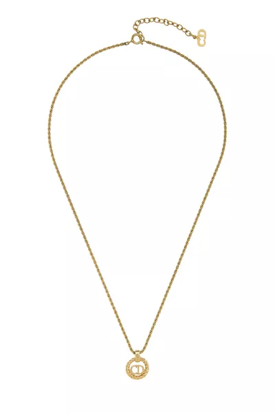 Gold 'CD' Necklace
