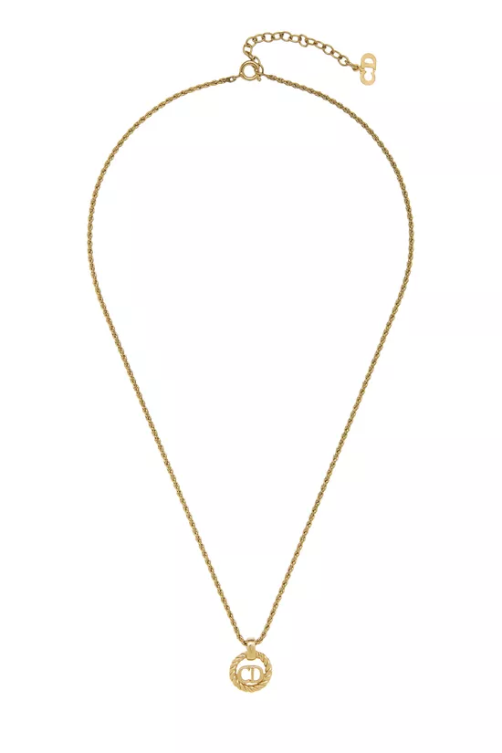 Gold 'CD' Necklace, , large image number 0