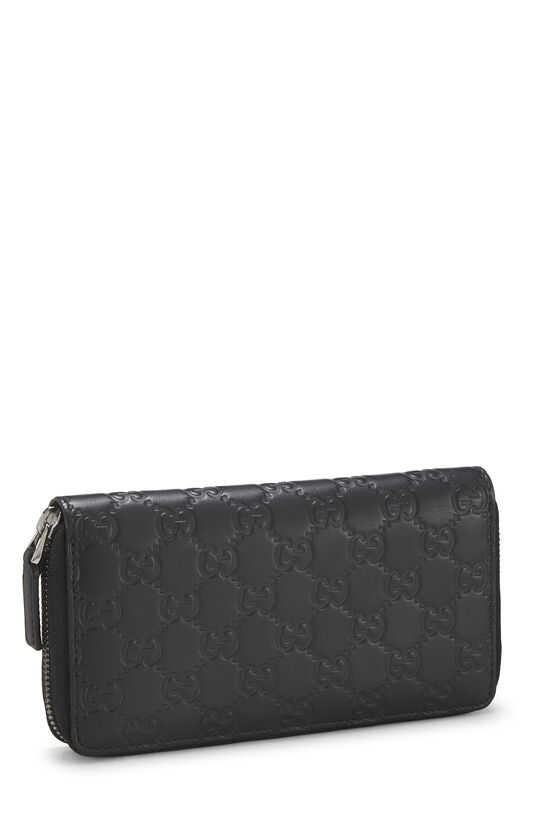 Black Guccissima Continental Zip Wallet, , large image number 1