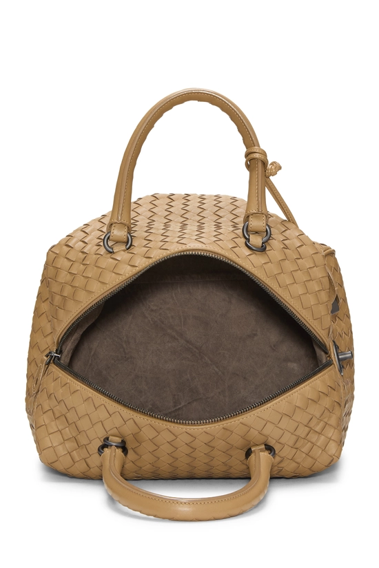 Brown Intrecciato Leather Boston, , large image number 5