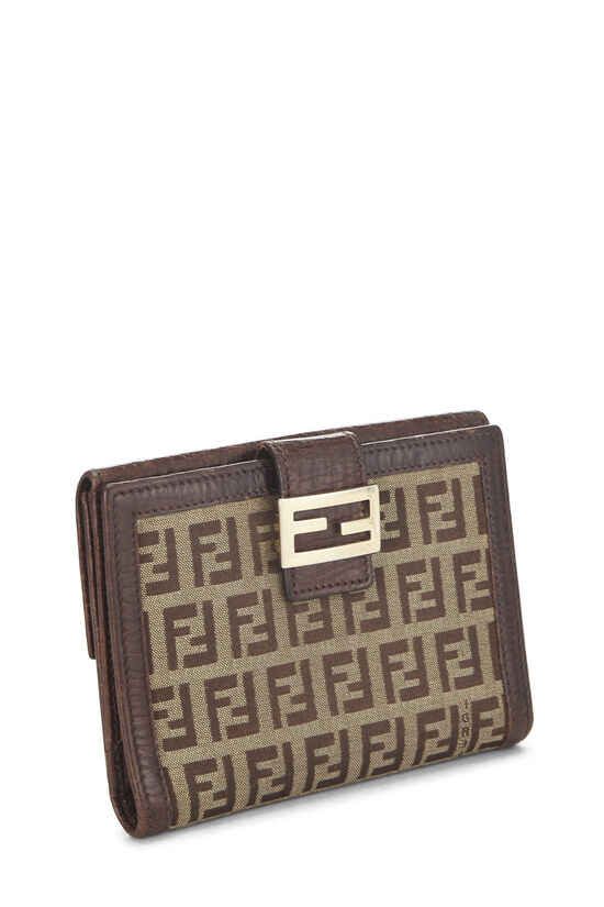 Brown Zucchino Canvas Compact Wallet, , large image number 1
